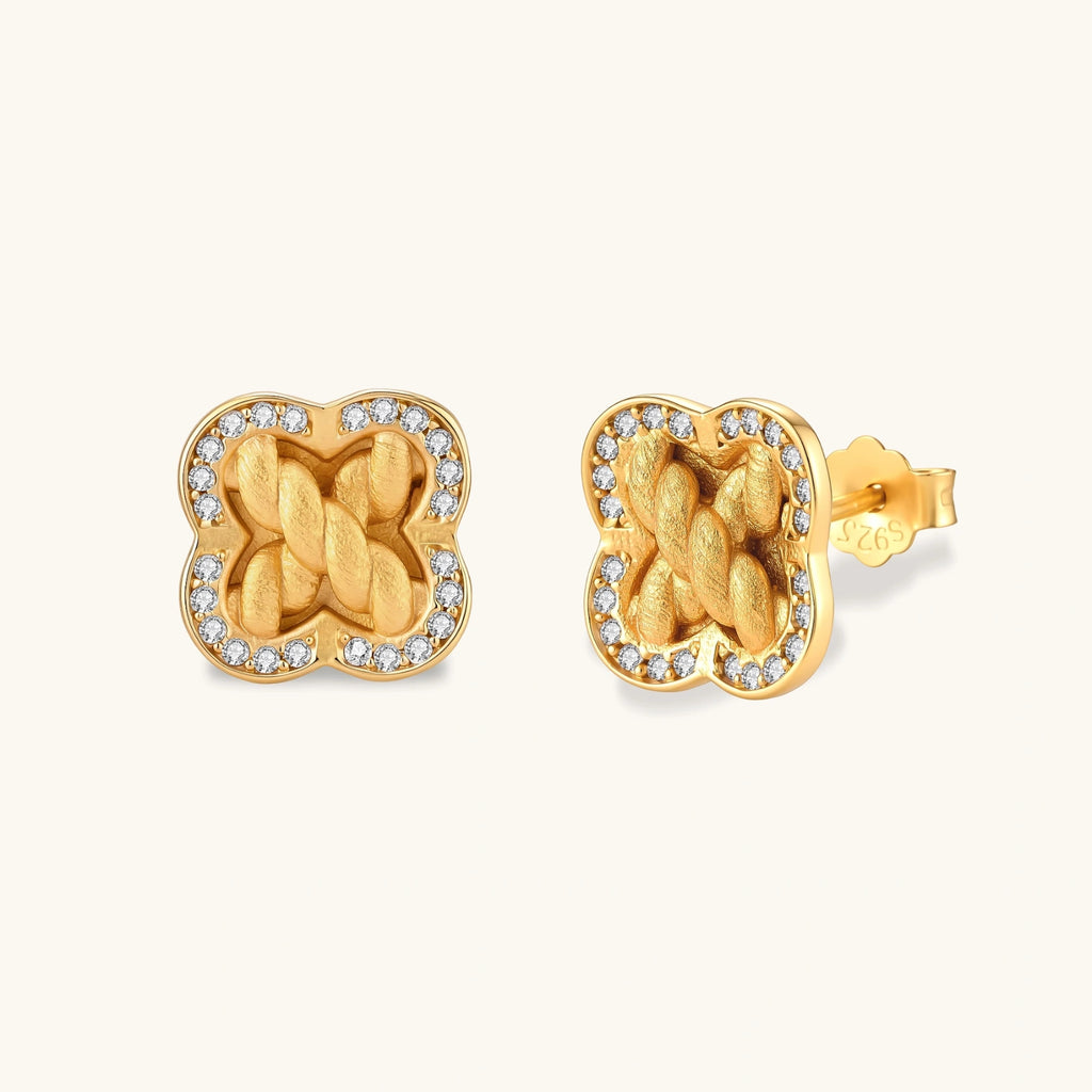 Clover Braid Studs