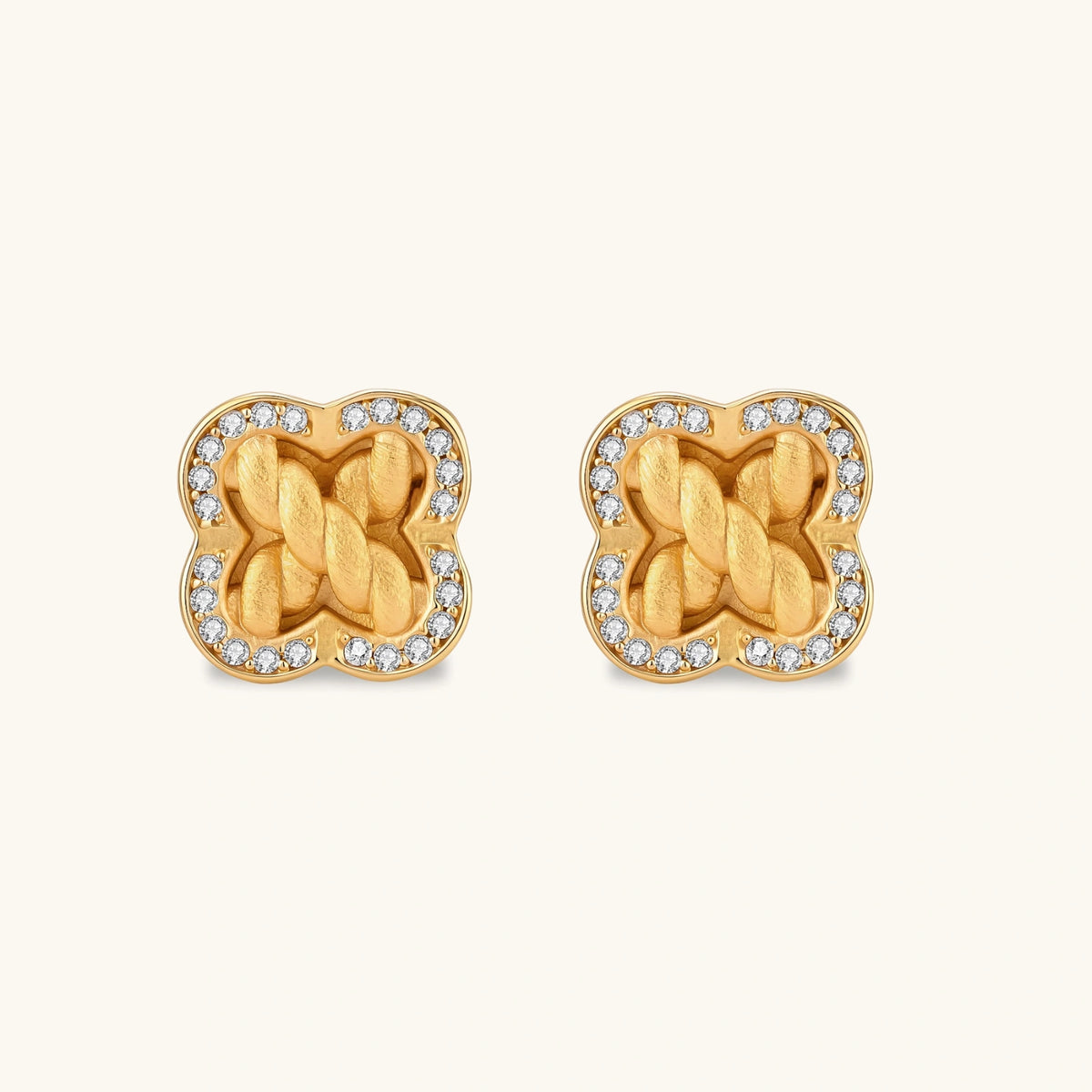Clover Braid Studs