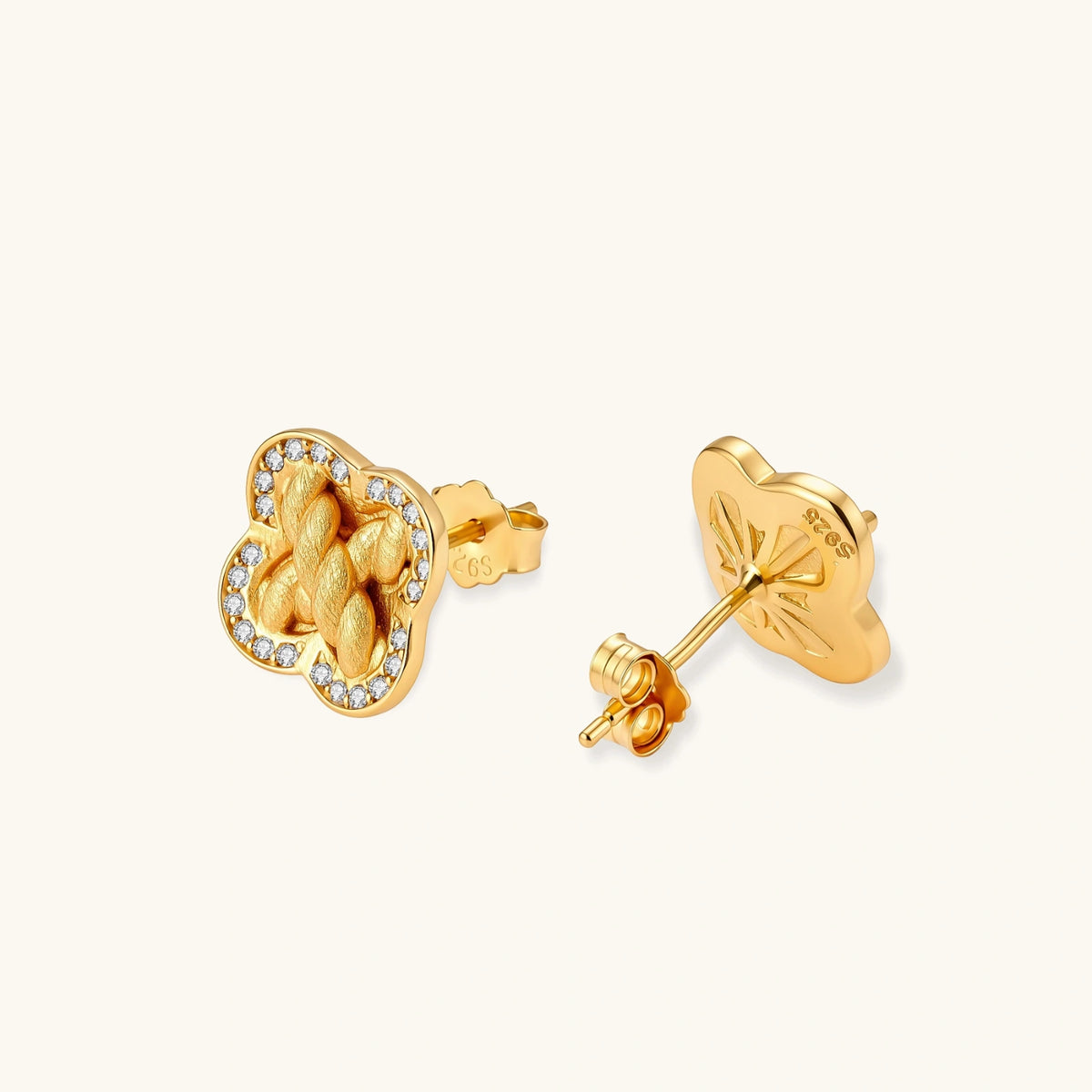Clover Braid Studs