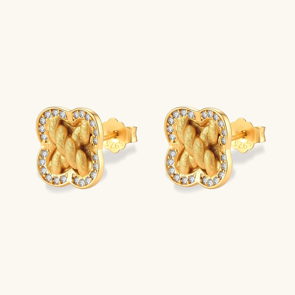 Clover Braid Studs